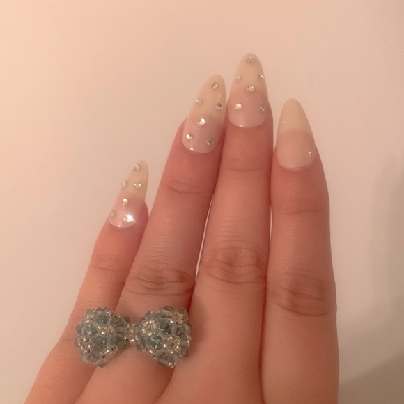 HANDMADE - Turquoise Blue Ribbon Ring 💙🎀 - Picture 1 of 2